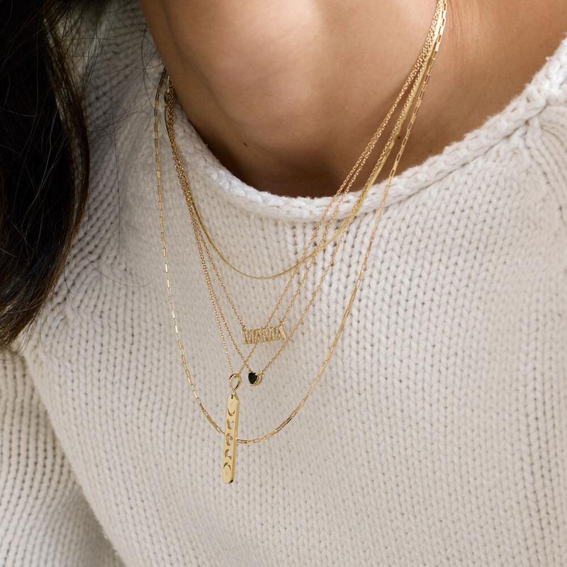 Layered gold chain necklaces with charms — custom necklaces Las Vegas