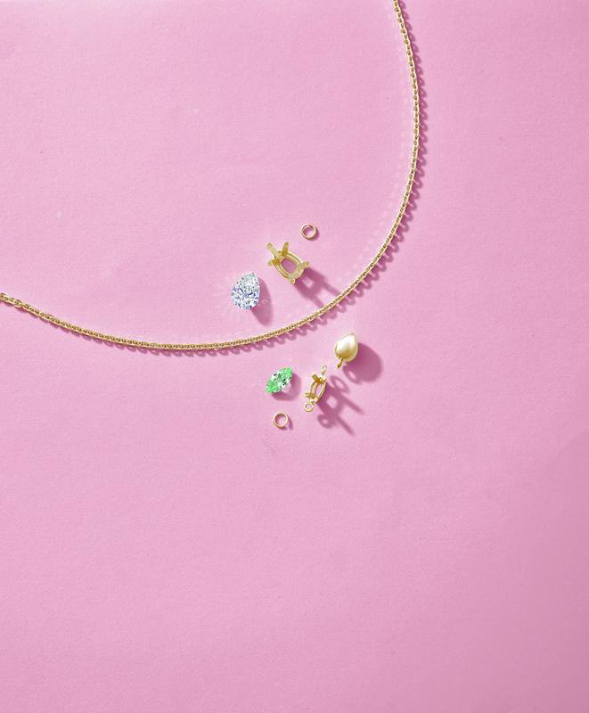 Gold star and moon stud earrings with pendant necklace